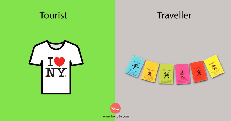 Unterschied-Tourist-Reisender (3)