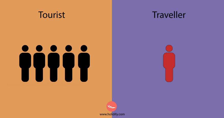 Unterschied-Tourist-Reisender (1)