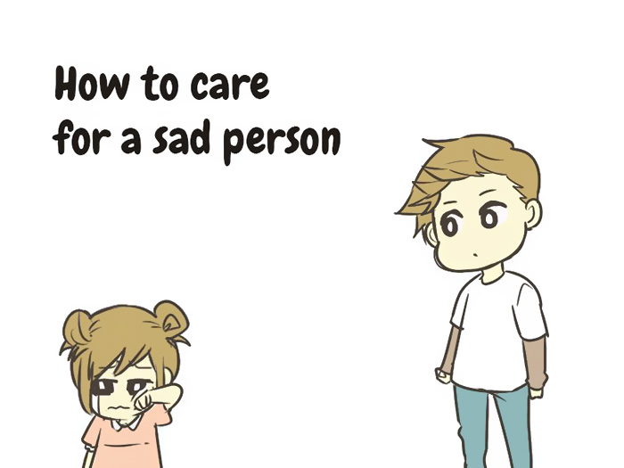 So kümmert man sich um einen traurige Person